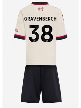 Liverpool Ryan Gravenberch #38 Replika Borta Kläder Barn 2025-26 Kortärmad (+ byxor)